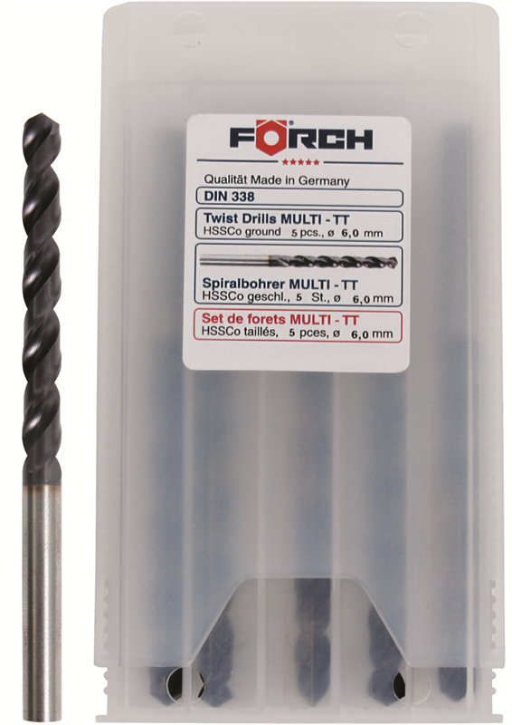 Спиральные свёрла HSS-E, шлиф. MULTI-TT FÖRCH 5*